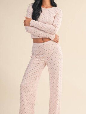 NWT Kimberly C Heart Pointelle Pyjamas Set